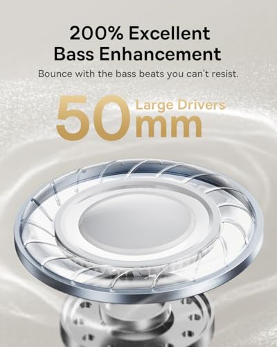 Baseus Bowie 30 Max Active Noise Cancelling Headphones, Head Tracking Spatial Audio, LDAC Hi-Res Wireless Sound, 65H Playtime, Comfort Fit, Clear Calls, App Control, Bluetooth 5.4 Headphones Over Ear image 6