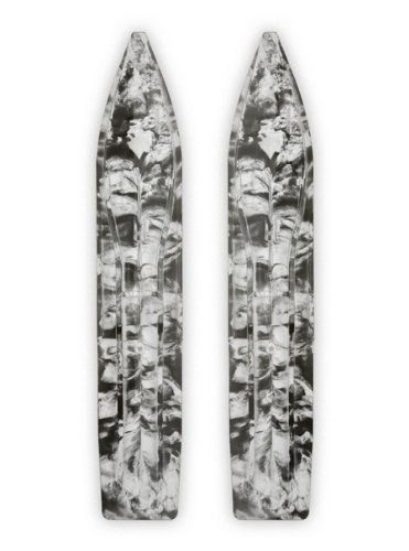 Pair of Black/White Multi Color Swirl Slydog Powder Hound 8