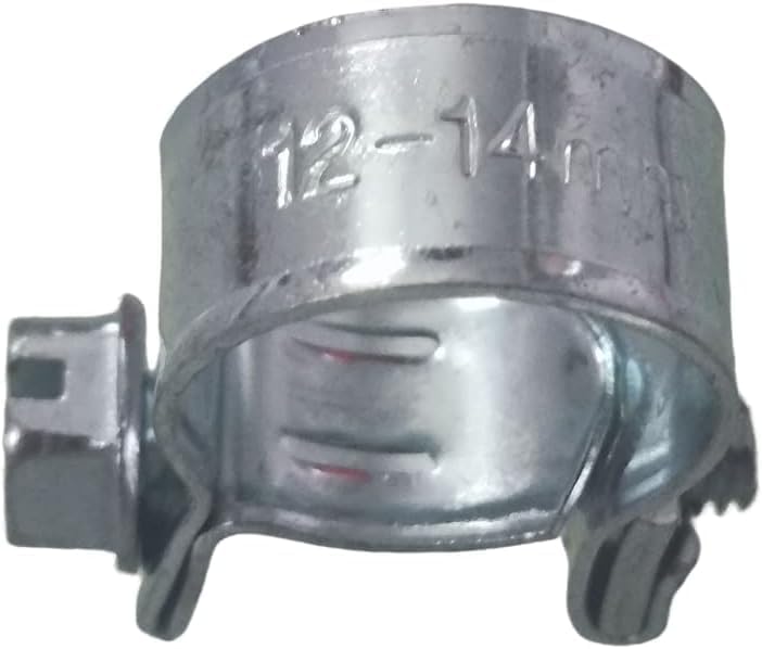Miniatura 2 de 10 abrazaderas de manguera chapadas en zinc eficientes y duraderas, tamaño de 0.472-0.551 in, adecuadas para sistemas de inyección de combustible,