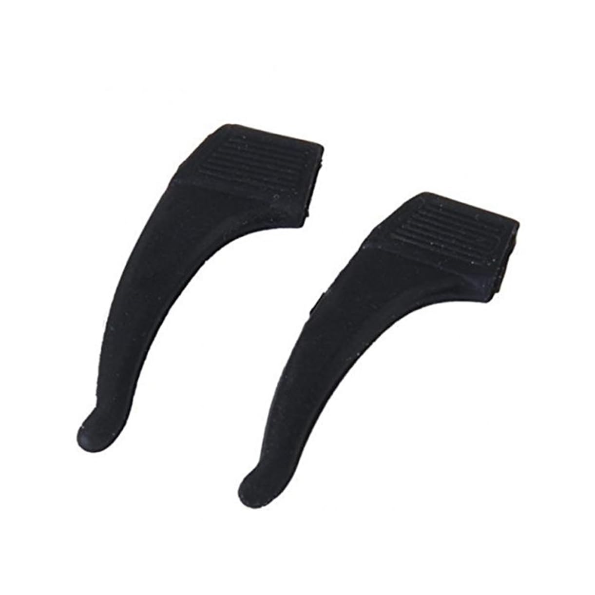 Healeved Pair Eyeglass Temple Tip Silicon Ear Hook Eyeglass Tip Circle Glasses Eyeglass Sleeve Retainer Glasses Ear Cushion Glasses Anti Slip Hooks Glasses Ear Grip Sports Glasses Black
