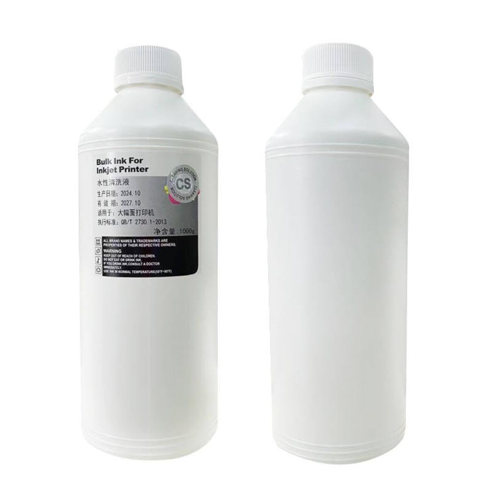 Solución de Limpieza, Tinta líquida a Base de Agua, Limpiador de Cabezal de impresión, Tinta de sublimación de Pigmento, Compatible con Impresora