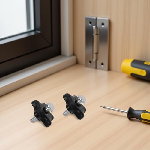 2 perillas y tornillos para manija de cortacésped y accesorios de mantenimiento de maquinaria de jardín 8