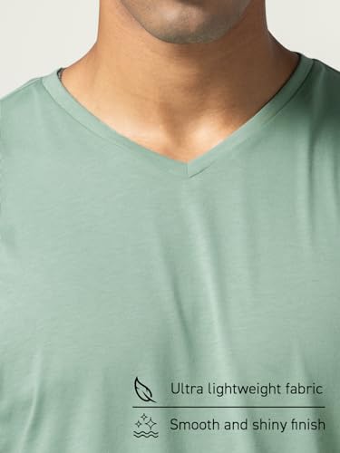 Image of DAMENSCH Regular Fit Cotton Blend Tshirt Half Sleeve Crew Neck Comfortable Casual Lightweight Premium Vortex Elemental Breeeze Tshirts for Men Pack of 1