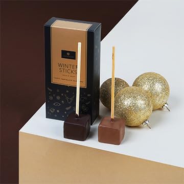CHOCOLISSIMO - Cioccolata di Natale - Cioccolata da bere su bastoncino di cioccolata calda 2 pezzi - Cioccolato fondente - Regalo di Natale - Donna, uomo, ragazzo, ragazza - ChocoStick natalizio