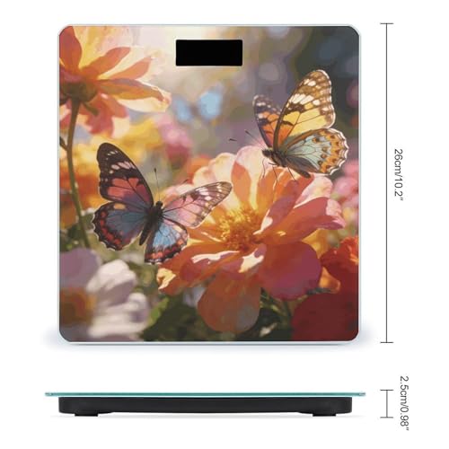 Báscula digital para baño con pantalla LED clara miniatura 2