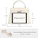 Women's Top-handle Handbags, Vegan Leather Vintage Top Handle Design with Adjustable Strap, Fashion Commuter Crossbody Bag For Ladies,WHITE,LARGE