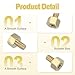 PATIKIL M2.5 x 3+4 mm Female Thread Hex Brass PCB Standoff, 50 Pcs for FPV Drone Quadcopter PCB Motherboard Steel Screw Nut Set Computer Electrical, Gold