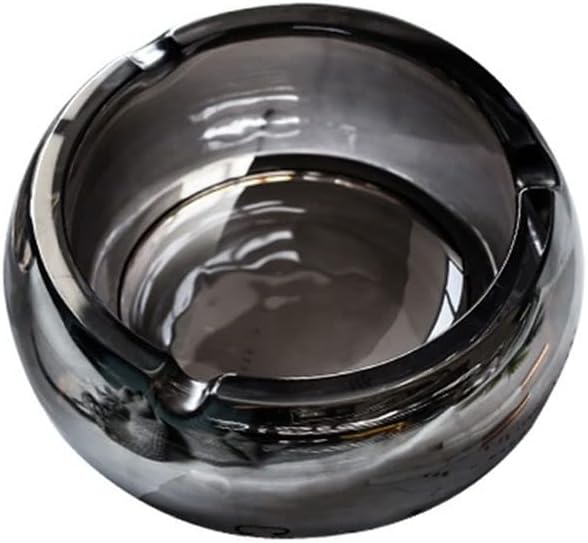 Ashtray Ashtray Glass Ashtray Home Living Room Coffee Table Study Office Desktop Decoration No Cover Ashtray Ashtrays for Smokers，One Color M