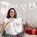 AryiHitt 78PCS Baby Shower Set Baby Shower Game Sign Baby Bib Bodysuit White Baby Bib Newborn Mittens Socks Hats Decorating Kit (Retro)