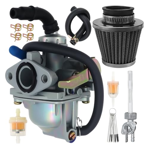 NC50 Carburetor for Honda NC50 Express 1977 1978 1979 1980 1981 38mm ED-1CB71 Carb with Air Filter & Fuel Tank Cock Switch Petcock