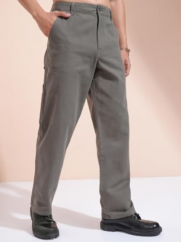 Image of Highlander Men's Utility Pocket Cargo Trousers | Durable & Functional | Carpenter Fit | Outdoor Ready | Trouser for Men | Men Trousers