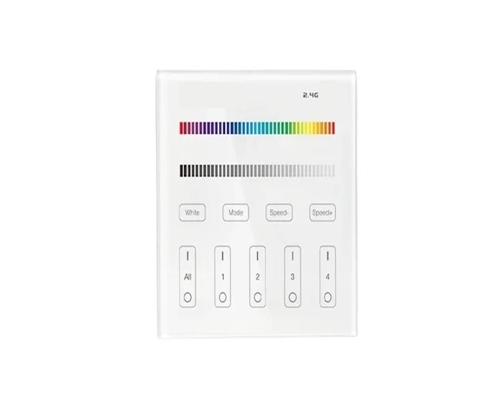 Controlador atenuador LED B3 Panel de 4 zonas RGB/RGBW y control remoto de atenuación de brillo for controlar tiras de luces LED o bombillas