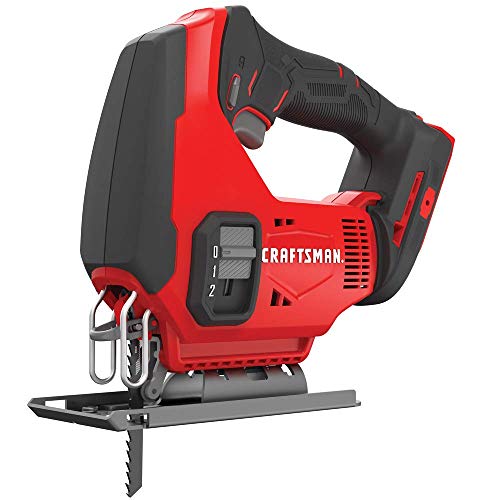 CRAFTSMAN V20 Cordless Jig Saw Tool Only (CMCS600B) (Renewed)