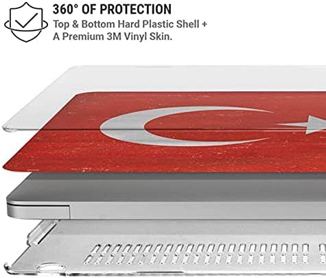 Skinit Case + Skin Compatible with MacBook Air 13in M1 (2021) Originally Designed Turkish Flag Distressed Design