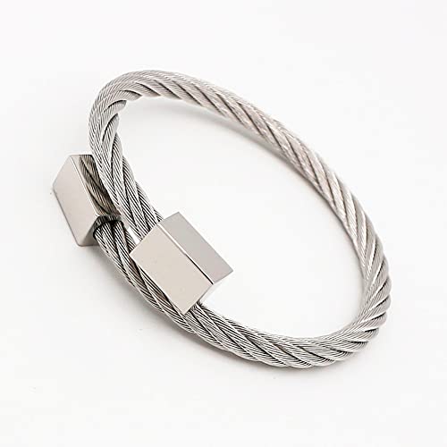 ToneGrip Conjunto de 3 pulseiras personalizadas com pulseira de aço de titânio, multicamadas, com fe