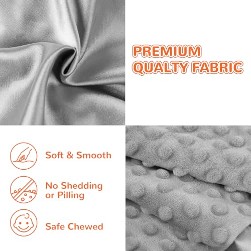 Image of Baby Security Blanket, Soft Baby Lovey Toy Blanket for Boys and Girls, Snuggle Toy Lovie Newborn Gift, Unisex Baby Plush Gray Elephant 16 Inch
