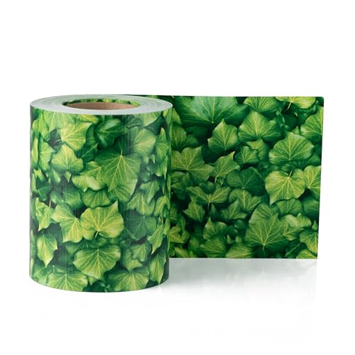 Electronicx Bande brise-vue en PVC pour clôture de jardin, lierre, 140 m (4 x 35 m) x 19 cm, tapis brise-vue de qualité supérieure 450 g/m², résistant aux UV - Avec 80 clips