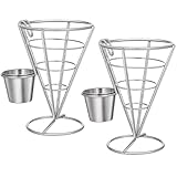 Présentoir à frites : polyvalent, idéal pour les restaurants, les traiteurs, les événements à domicile, les snacks, les fêtes, etc. paniers à frites en métal