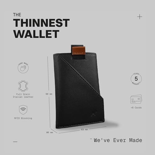 The Frenchie Co. - Speed Cardholder - Minimalist Front Pocket Wallet - Quick-Access Ultra-Slim RFID Blocking - Full-Grain Italian Leather, Holds up to 6 Cards2