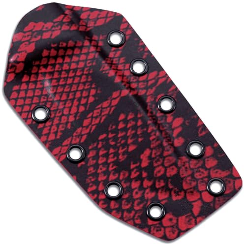 Image of KYDEX Thermoform Sheet - (P1 Texture) - (Infused Print) - (12in x 12in) - (Snake Skin - Red Rattler) - (1 Sheet) - (for Holster Making & Hobby) - (USA Made)