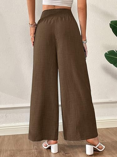 Image of Vogaan Trousers for Women | Women's Loose Fit Trousers | Women's High-Waisted Wide Leg Pant | Women Trousers Pants | Korean Trousers for Holiday