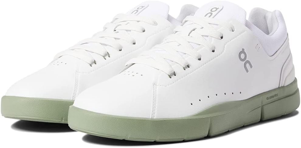 ON Mens The Roger Advantage Textile Synthetic White Reseda Trainers 8 US - Image 2