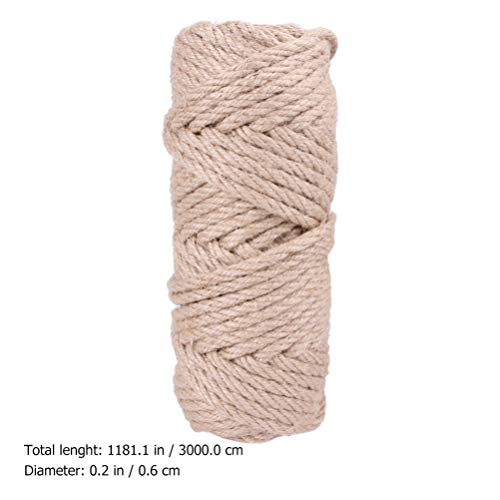 Corda de cânhamo Balacoo para árvore de gato e torre, corda de sisal natural para gatos, raspagem, p