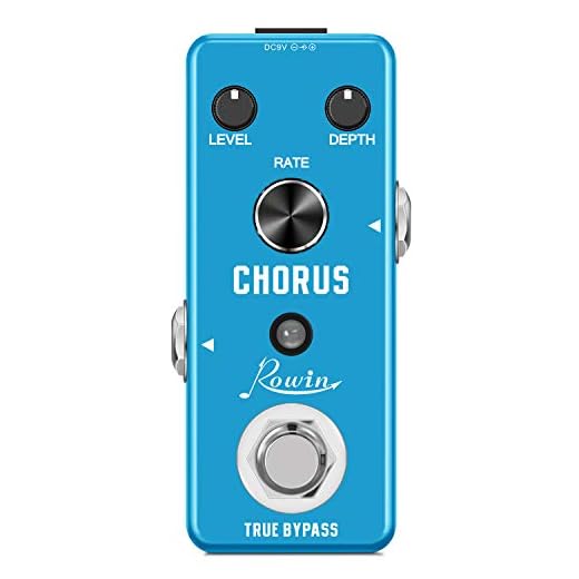 Rowin LEF-304 - Chorus Analogico, Effetto a pedale per chitarra elettrica e basso, True Bypass