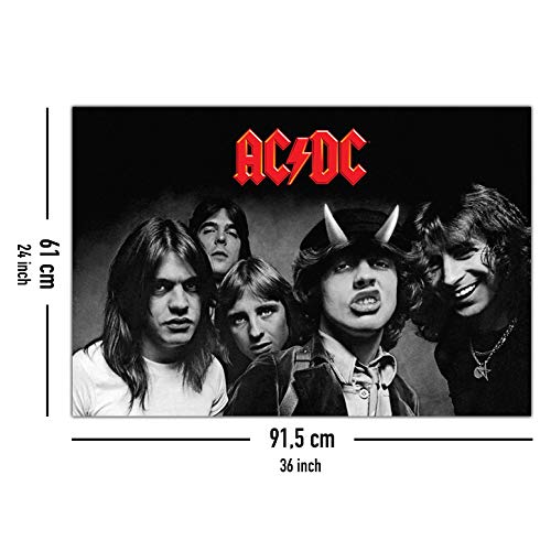 Ac/Dc Poster Highway To Hell Bw (36"X24") #TOP4