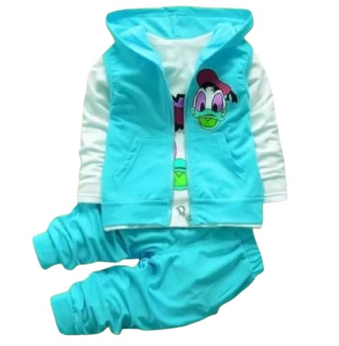 Air life apparel Kids 3-Piece Cartoon Tracksuit Set Puffer Vest, Full Sleeve T-Shirt & Jogger Pants Donald Duck Printed Wi... - Review, Price and Buying Guide