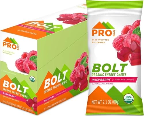 PROBAR Bolt Organic Energy Chews, Raspberry