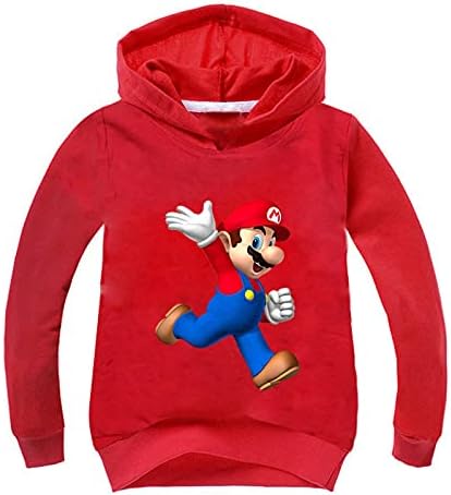 Amazon Co Jp マリオスーパーマリオアパレル秋女の子服男の子セーター子供親子服長袖 赤 13 90cm 服 ファッション小物