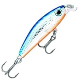 Rapala - Esca da Pesca Artificiale Spinning Ultra Light Minnow - Esca di Simulazione per Pesca in Acqua Dolce Zavorrata - Profondità di Nuoto 0.6-0.9m - 4cm/3g - Prodotta in Estonia - Silver Blue
