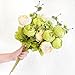 FiveSeasonStuff Artificial Peony Bouquets, 2 Cream Beige & Moss Green Silk Flower Bundles for Wedding Centerpieces & Home Decor – Vintage Peonies