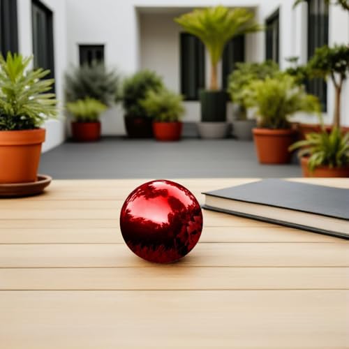 Esfera decorativa de acero inoxidable pulido con efecto visual elegante 7