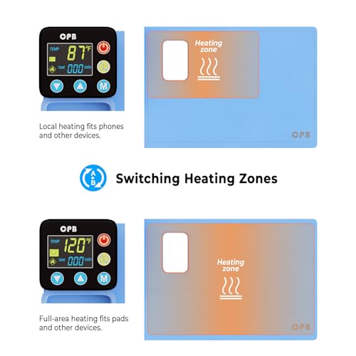 Image of CPB Heating Pad Upgraded LCD Screen Separator Machine with LED Display & Digital Temperature Control for iPad iPhone Tablet Screen Repair (Large)