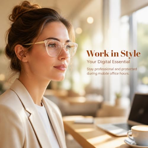 Image of Cyxus Cat Eye Blue Light Glasses for Women Reduce Eye Strain 8144 | Eye Protection,UV Protection,Ideal for Office Work Daily Wear