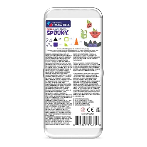 Image of MAGNA-TILES microMAGS 24-Piece Spooky Travel Set, The Original Magnetic Building Brand