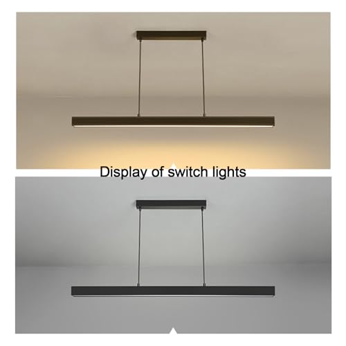Suspension rectangle pour cuisine et salle à manger avec éclairage LED blanc - 6