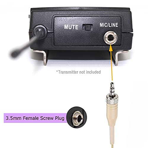 Xgwth Microphone Headset Double Over Ear Earset Headworn Mic Condenser Omnidirectional Compatible With Sennheiser Wireless System Bodypack Transmitter 3.5Mm Female Screw Plug #TOP5