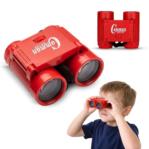 Image of Wembley Mini Binoculars Toy for Kids | Compact and Portable Birdwatching Outdoor Binocular for Boys and Girls | Binocular Toy with Neck String and Focus Adjustment | Educational Birthday Gift (Red)