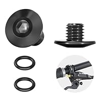 Entlüftungsschraube für Shimano - Fahrrad-Entlüftungsschraube O-Ring Ölkappenschraube für Geteilten Fahrradkörper TC4 Titanlegierung Schrauben Kompatibel mit Shimano XT SLX Zee Deore LX (M5 X 10mm)