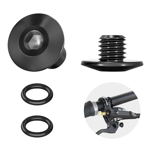 Entlüftungsschraube für Shimano - Fahrrad-Entlüftungsschraube O-Ring Ölkappenschraube für Geteilten Fahrradkörper TC4 Titanlegierung Schrauben Kompatibel mit Shimano XT SLX Zee Deore LX (M5 X 10mm)