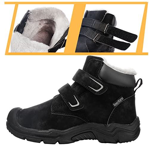 Kids Girls Boys Winter Snow Boots Fur Lined Warm Ankle Boots Non Slip Outdoor Hiking Trekking Shoes2