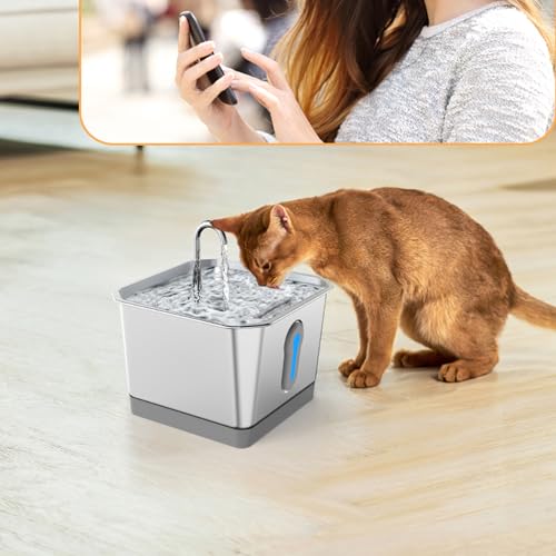 Fuente de Agua para Gatos Inteligente Acero Inoxidable miniatura 4