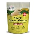 Manna Pro Medicated Chick Starter Grower Feed, Dried High Protein Chicken Food Crumbles with Amprolium for Coccidiosis Prevention, Complete Chicken Feed for Baby Chicks, 5 lb Bag