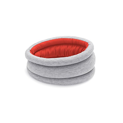 OSTRICHPILLOW LIGHT Almohada de viaje para aviones, coche, oficina, soporte de cuello para volar, Almohada de cuello para siestas. Accesorio de viaje para Hombre y Mujer  Color Rojo - Red Dreamtastic