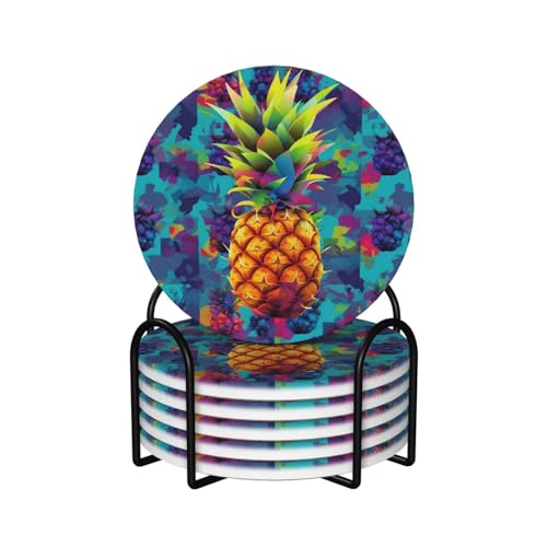 Dessous de verre en céramique colorés, une idée cadeau idéale pour la crémaillère - 2