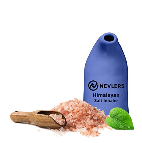 Nevlers All Natural Ceramic Himalayan Salt Inhaler with All Natural Himalayan Pink Crystal