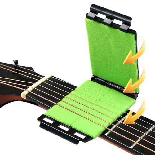 Limpiador de cuerdas de guitarra, herramienta de pulido de diapasón lateral, limpiador portátil de prevención de óxido para guitarras acústicas y eléctricas, de limpieza de cuerdas 360 para un